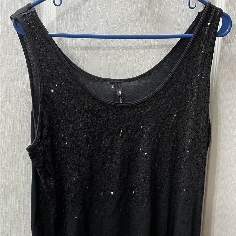 Black Sequence Top